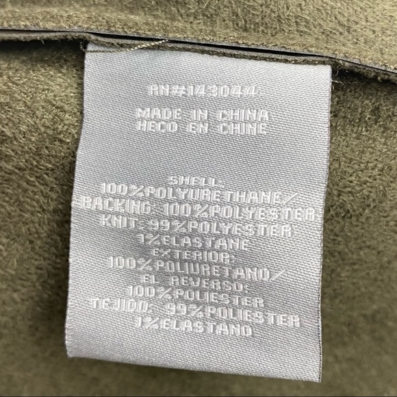 Bagatelle Open Front Green Faux Leather Jacket Size Medium - Picture 4 of 5